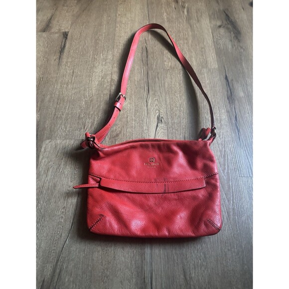 Kate Spade Designer Red Leather CrossBody Over The Shoulder Bag Purse - Picture 1 of 6